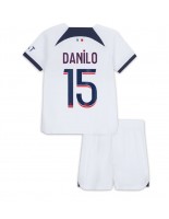 Paris Saint-Germain Danilo Pereira #15 Vieraspaita Lasten 2023-24 Lyhythihainen (+ shortsit)